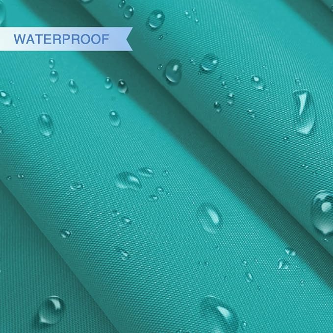 E&K Sunrise 7' x 18' Waterproof Sun Shade Sail Outdoor Rectangle Canopy Shade Cover UV Block for Pergola Patio Backyard Garden Deck (Turquoise)