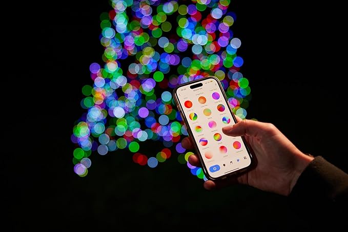 Fairybell - Flagpole LED Christmas Tree - Outdoor Christmas Decorations - Smart Magic - 864 LED Tree - 13ft - Suitable for Existing Flagpoles - Outdoor Lighting