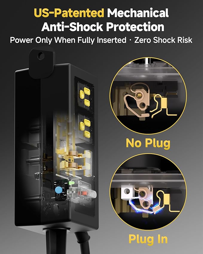 IP66 Outdoor Power Strip Waterproof,Heavy Duty Surge Protector, 25 FT Extension Cord, All-Weatherproof,6AC, Suitable for Outdoor, Work Room, Patio Gardens, Pool Parties,Black