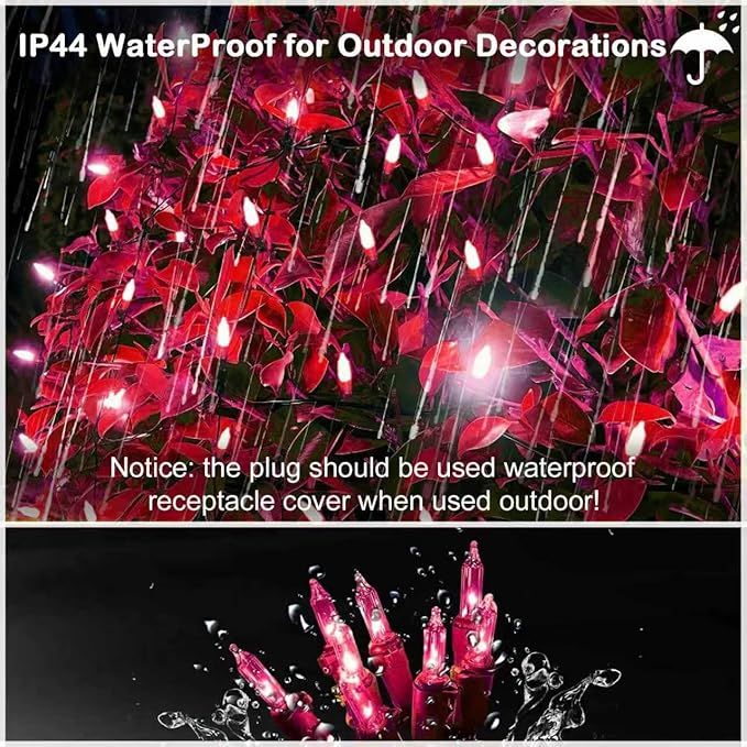 Christmas Net Lights Outdoor for Bushes, 6x5ft 120LED Net Light Outdoor Mesh Lights, Connectable Waterproof Net Light for Bushes,Garden,Yard,Trunk,Xmas Tree,Christmas Décor (Red)