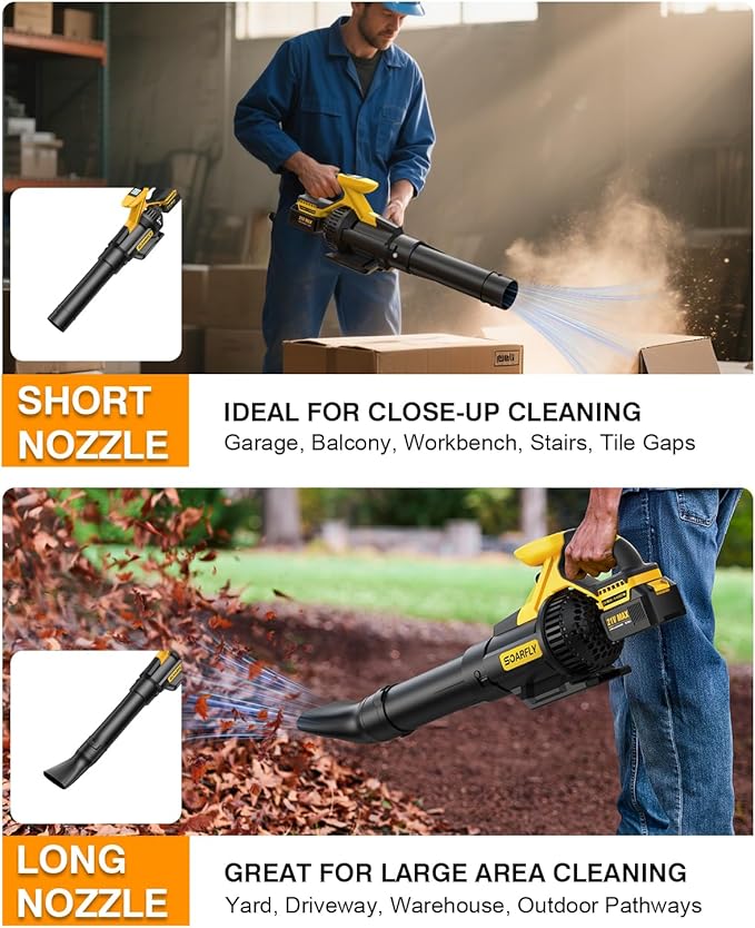 Leaf Blower Cordless, 650CFM & 3 Speed Levels,Electric Cordless Leaf Blower with LCD Display£¬Blowers for Lawn Care with 2 * 4.0Ah Battery Powered,Blowers for Lawn Care,Yard, Blowing Leaves, Dust, Snow