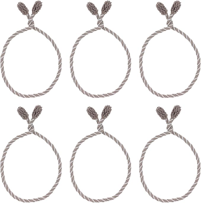 Haute Decor Decorative Twist Ties, 6 Pack, 20 inches (Taupe and White) - Hang Garland, Lights, Decorations