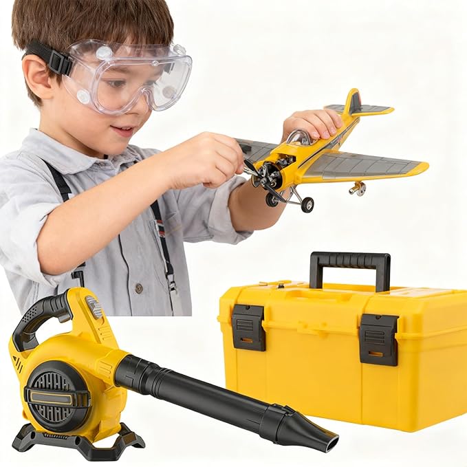 Safe Leaves Blower Toy Battery Powered for Outdoor Grass Removal Realistic Indoor Tool Low Noise for