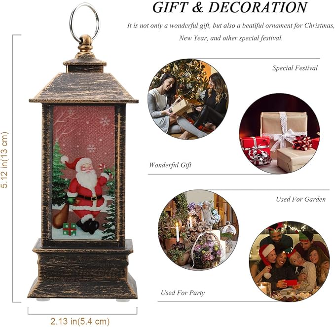 Christmas Lantern Decorations Christmas Lighting Decorations Christmas Tree Decorations Home Decor Small Candle Lanterns, Holiday Decorations Gifts for Family, Children, or Friends