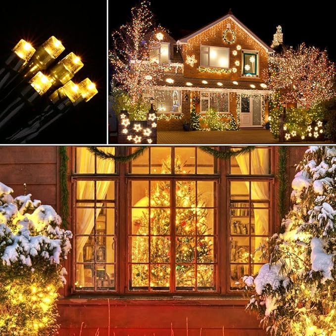 Toodour Christmas Lights Outdoor, 328ft 1000 LED String Lights, Timer, Waterproof 8 Modes Outdoor Christmas String Light - Twinkle Light for Tree Home Garden Yard Wedding Party Xmas Decor(Warm White)