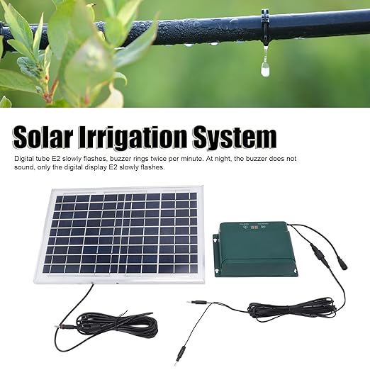 Solar Automatic Drip Irrigation Kit, Easy DIY Watering System, Balcony Garden Use - Solar Powered, Intelligent Timer, Efficient Water Management