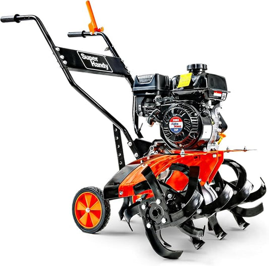 SuperHandy Tiller Cultivator ? 7HP 209cc Engine, Adjustable Tilling Width & Depth, Heavy-Duty Steel Tines for Garden Soil Prep, Landscaping & Weed Removal (Front Tine Tiller)