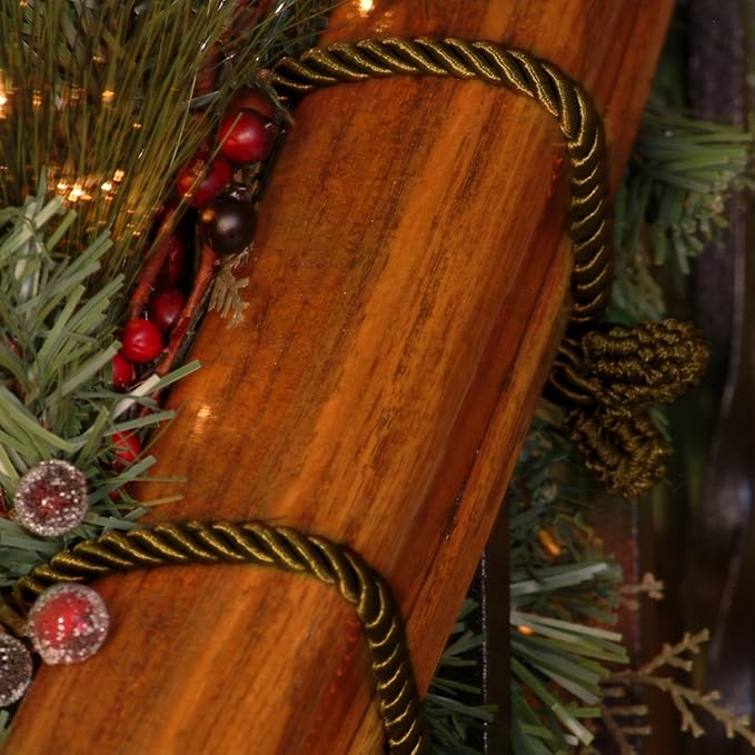 Haute Decor Decorative Garland Twist Ties, 6 Pack, 20 inches (Olive Green) - Hang Garland, Lights, Decorations