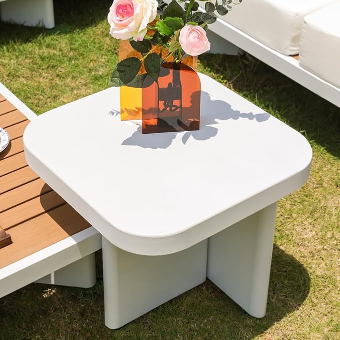 homary Outdoor Modular Sectional Sofa Set, Pool Lounge Chairs 5-Piece Outdoor Patio Conversation Sets with Waterproof Cushion and Coffee Tables（Without Umbrella） for Patio, Balcony, Garden, Pool