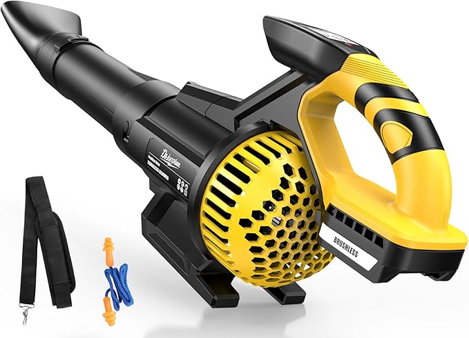 Cordless Leaf Blower Compatible with Dewalt 20V MAX Battery (NO Battery), 710 CFM/180 MPH Brushless Electric Leaf Blower with Shoulder Strap, 3-Speed Modes, Handheld Blowers for Lawn Garden Yard Care