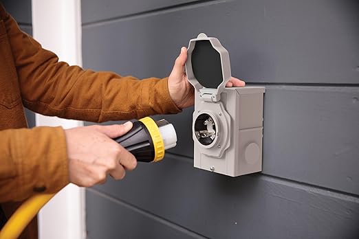 Champion Power Equipment 50-Amp Indoor-Rated Manual Transfer Switch with 30-Foot Generator Power Cord and Weather-Resistant Power Inlet Box