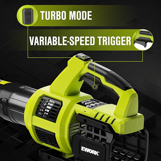 Leaf Blower Cordless 20V Powerful Electric Leaf Blower with 2x4.0Ah Batteries and Charger, Variable-Speed, Lightweight Battery Powered Leaf Blowers for Lawn Care, Patio, Blowing Leaves, Dust