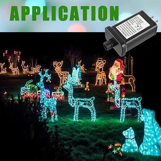 LED Power Supply 29V 18W TS-18W29V LED Transformer Class 2 Power Unit US Plug Adapter Replacement, for Christmas String Light Inflatable Decorations, Christmas Holiday Lighting
