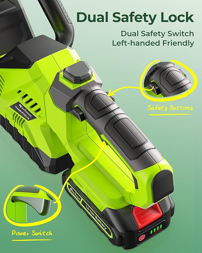 20'' Hedge Trimmer Cordless with Battery, 3000RPM Electric Handheld Bush Clipper with 2pcs 2000mAh Rechargeable Batteries, 180¡Æ Rotatable Head, 2/3'' Blade Gap Green
