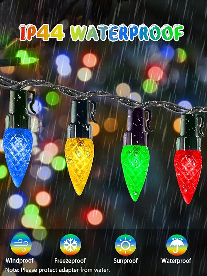 240 LED C6 Christmas Lights Outdoor, 78FT Super Long Christmas String Lights with 13 Modes & Timer, Waterproof Fairy Twinkle Light Plug in for Indoor Tree Garden Party Xmas Decorations (Multicolor)