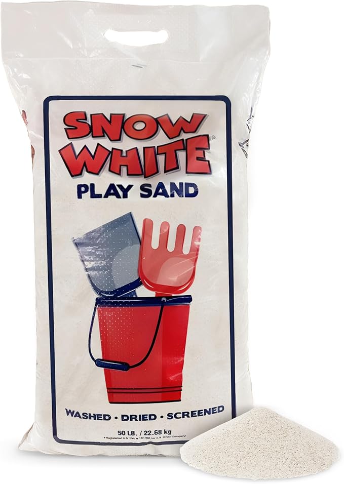 Large 50 Pound Play Sand, Finely Graded, Fully Washed and Easy to Use for Children's Art, Trays, and Sandbox, 1 Pack
