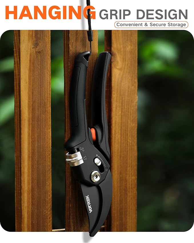 8.5 Pruning Shears for Gardening, ¡¼Unique Stepless Handle Opening¡½Professional Bypass Garden Clipper for All Hands, SK5 Steel Blades, Heavy Duty Ergonomic Plant Pruners for Branch