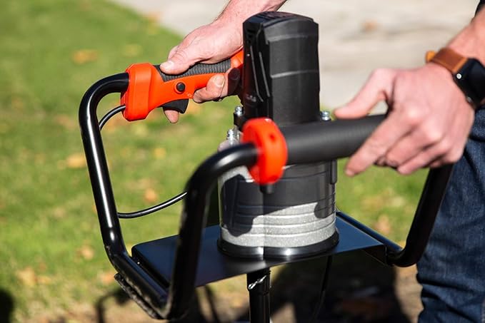 XtremepowerUS 1500W Electric Post Hole Digger Earth Auger Dig Hole Fence Post Hole Digging, Tree Planting with 6 Digging Auger Bit Set, 3/4 Shaft