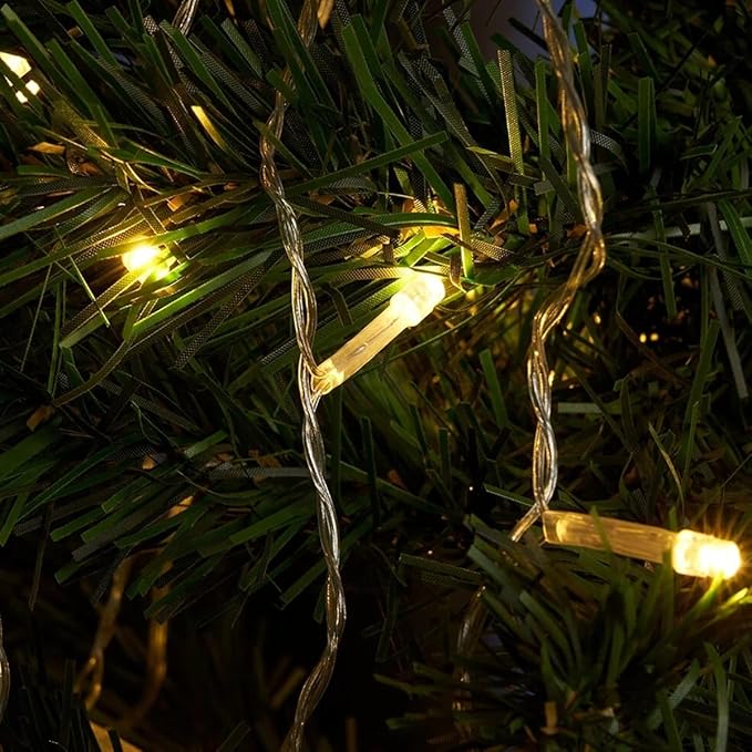 kemooie 500 LED Christmas Lights, 164FT 8 Lighting Modes with Timer Plug in Waterproof String Lights for Outdoor Christmas Birthday Wedding Party Garden Balcony Decorations (Warm White)