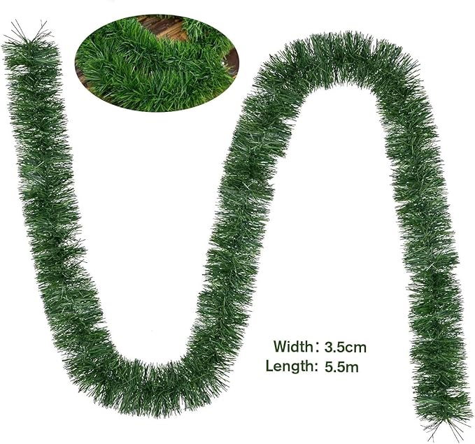 Artificial Christmas Garland, 50FT Non-Lit Green Garlands Classic Christmas Greenery Garland Festive Home Decor