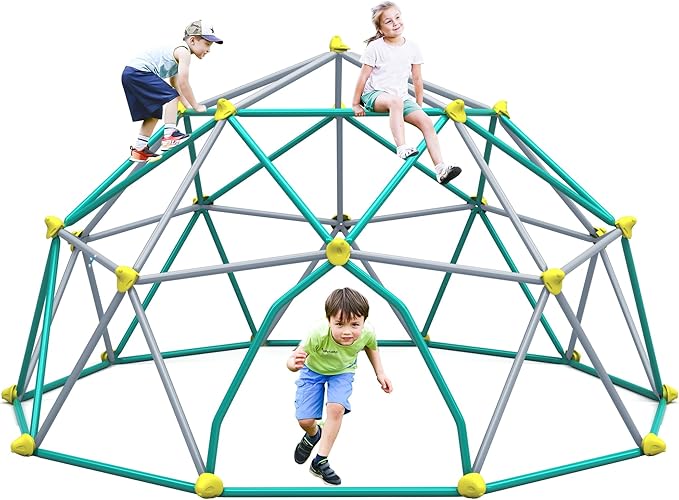 Merax 13FT Climbing Dome, Outdoor Dome Climber for Kids 3-10 Supporting 1000 lbs, Easy Assembly Playground Jungle Gym Backyard Play Equipment