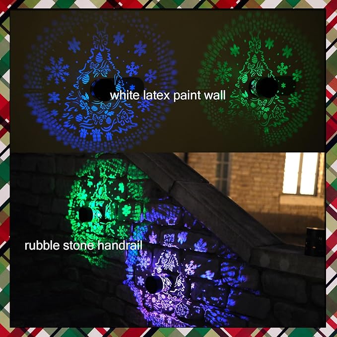 Christmas Tree Theme Solar Fence Lights - Color Changing Solar Lights Outdoor Waterproof Metal Step Wall Deck Fence Light for Post Patio Backyard Garden - Christmas Decorations Gifts for Women Mom.