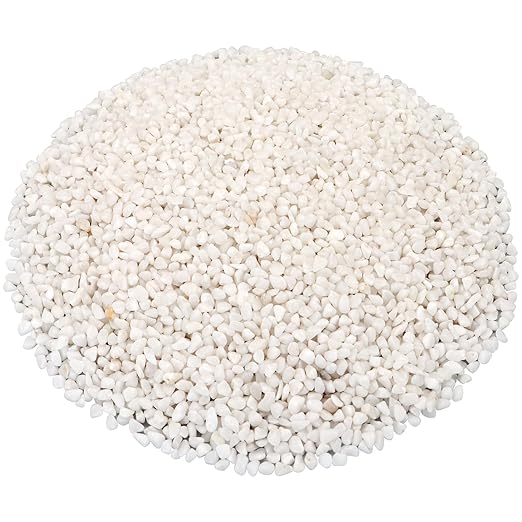 Landscaping Pebbles River Rocks Decorative Ornamental Pebbles Garden Landscaping Stones Gravel Filler for Home Decoration Flower Bed Fish Tank Plants Vases Succulents (1, White, 10 Pounds)