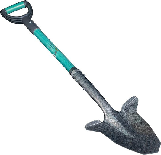 Spear Head Spade SHFD3 40 Teal Garden Spade Shovel - Gardening Shovel with a 9 x 11 Beveled Blade, Steel-Reinforced Fiberglass Long Handle & Cushioned D-Grip - Digging Spade for Planting