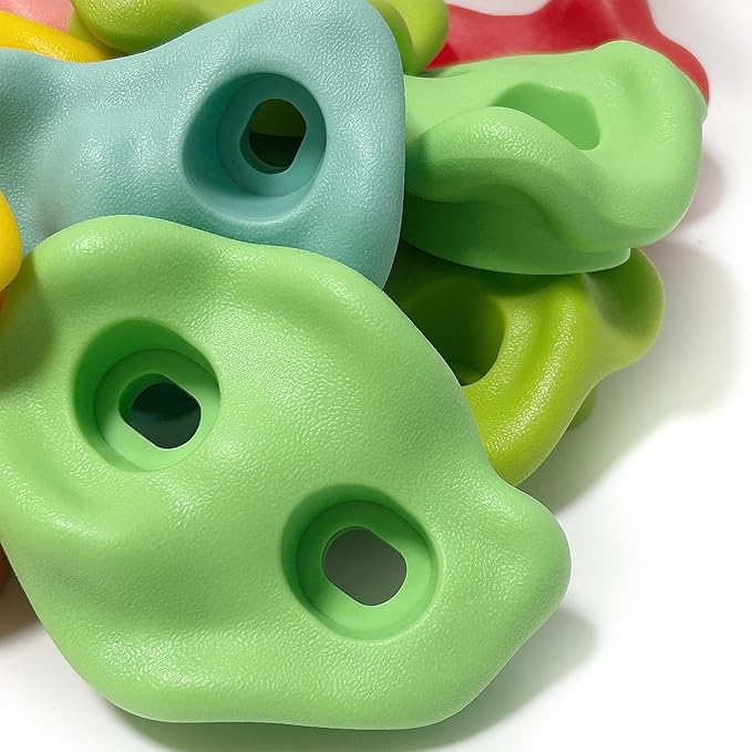 20 PCS Large Rock Climbing Holds for Kids, Extra Large Climbing Rock Wall Grips, Adult Rock Wall Holds Rock Wall Climbing Kit with Hardware for Indoor and Outdoor Climbing Wall Holds£¨Pastel Color£©