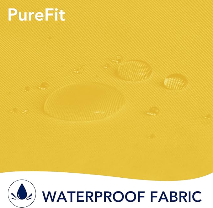 PureFit Outdoor Curtains for Patio Waterproof Weatherproof, UV Resistant Outside Curtains for Gazebo, Front Porch, Pergola, Sun Blocking Privacy Curtain, 150W x 84L inch, 1 Panel, Yellow