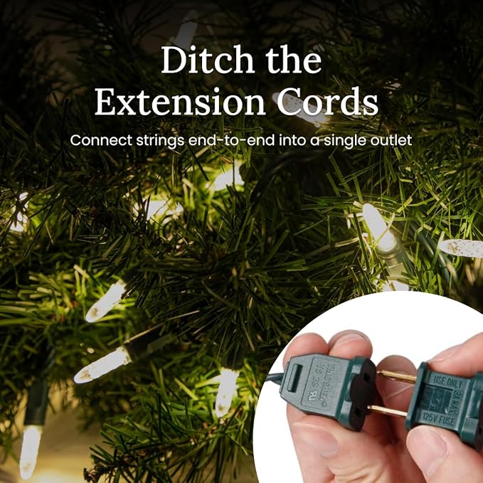 Pro Christmas M5 LED Holiday Lights - 70 Bulbs, 23.3ft - Professional Grade Indoor Outdoor Diamond Cut Sparkle Light Strings for Home Decorations and Christmas Trees - Pink