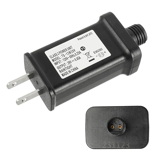LED Power Supply 29V 13W TS-13W29V LED Transformer Class 2 Power Unit US Plug Adapter Replacement, for Christmas String Light Inflatable Decorations, Christmas Holiday Lighting