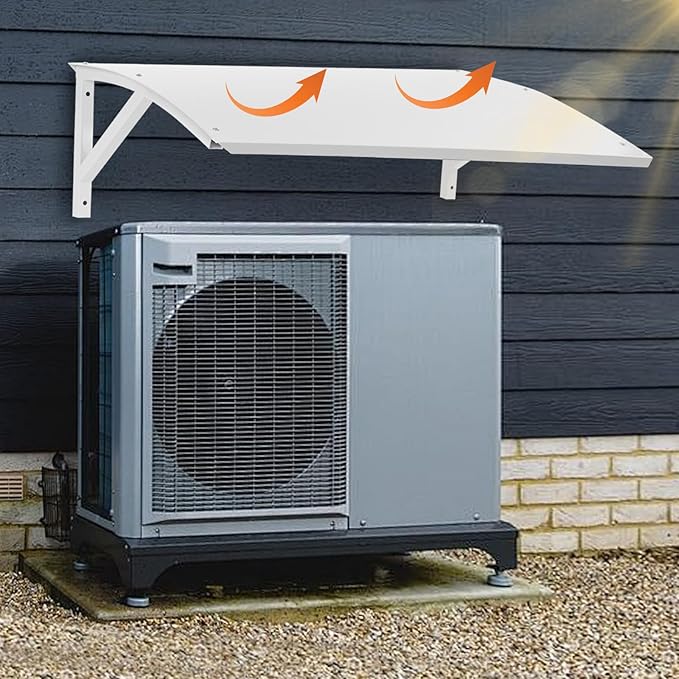 36.2in Air Conditioner Cover Awning for Outside Units AC Compressor Awning, Mini Split AC Cover Protection Sheet Condenser Sun Shade, Patio Awning Canopy UV Rain Snow Protection Sheet Heat Pump