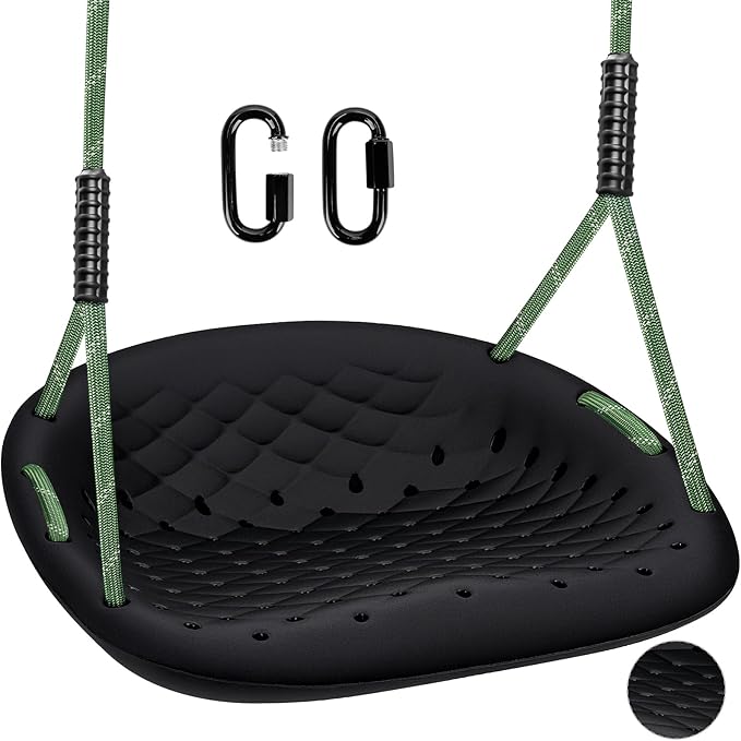 Heavy Duty Swing Seat, 550LBS Capacity Outdoor Swing Seat for Adults & Kids£¬Black