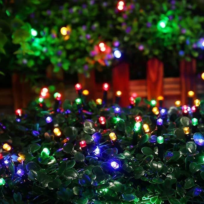 kemooie 300 LED Christmas Lights, 99FT Connective Christmas Tree Lights, Plug in 8 Lighting Modes, for Outdoor Indoor Christmas Tree Wedding Party Decoration (Multicolor)