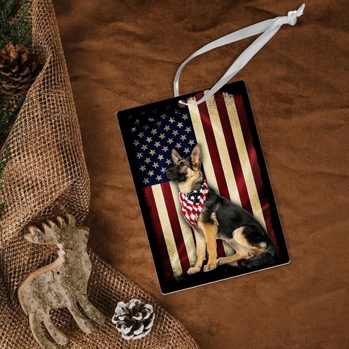 FLAGWIX Christmas German Shepherd Gifts for Women Men - Acrylic Ornaments 2025 for Christmas Tree Decorations - Dog Gifts for Dog Lovers, German Shepherd Gift for Animal Lovers Women