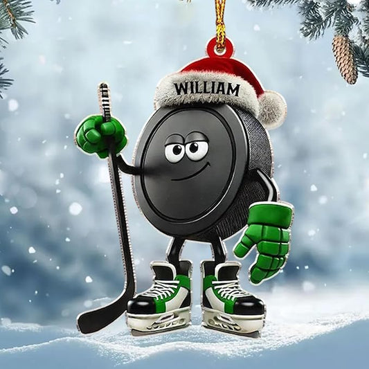 Custom Hockey Christmas Ornament 2025, Personalized Ice Hockey Skates Ornaments, Custom Name and Number, Sport Lovers Gifts, Christmas Tree Decoration, Skating Gifts, Unique Sports