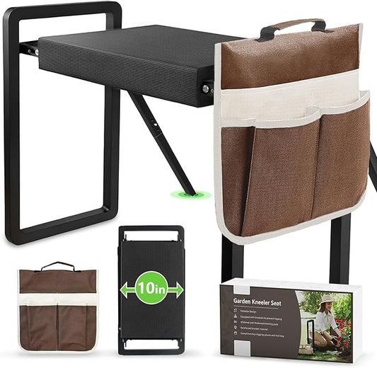 seasky Foldable Garden Kneeler and Seat, Anti-Tipping Gardening Bench Widened Thick Soft Kneeling Pad£¬Heavy Duty Gardening Stool with Garden Tool Bag, Gardening Gift for Women(Without Gloves)