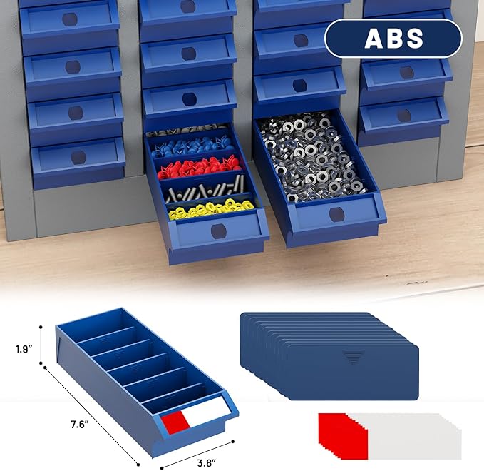 40 Drawers Parts Cabinet Chest, Bolts Nuts Metal Tool Storage for Hardware Organization Home Garage Workshop Hardware Store Office Supplies, Grey