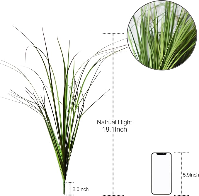 16PCS Artificial Plants,Artificial Shrubs Wheat Grass Greenery,Artificial Greenery Stems Fake Outdoor Plants for Home Decor,Fake Tall Grass Artificial Grass Plant for Outdoor Indoor Decor