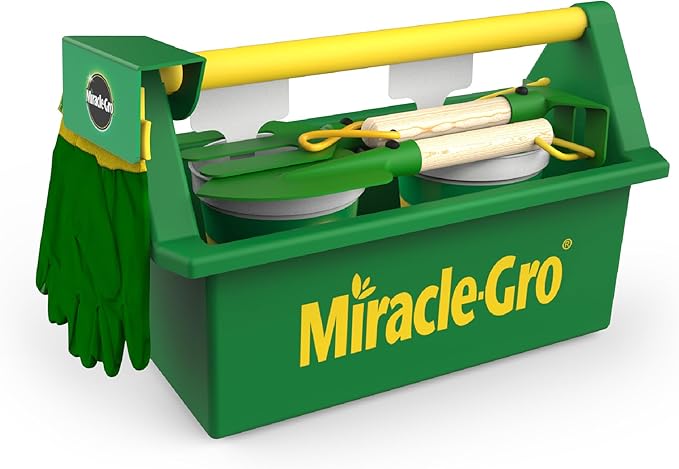 Miracle-GRO Kids Gardening Set 9 Piece Garden Tool Set with Toolbox for Hours of Fun Activities in The Garden. A Great Gift for Boys & Girls. Ages 3+