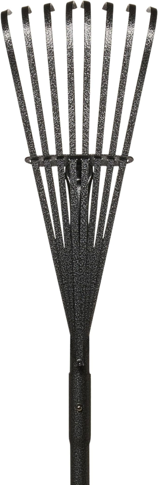 Yard Butler World’s Greatest Shrub Rake | Heavy Duty All Steel Rake with Ergonomic Garden Claw, 8 Free-Floating Tines & Long Metal Handle – Lawn, Yard, Bed, Landscape for Leaves, Grass & Debris, 8"