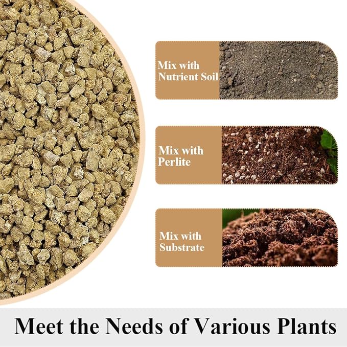 Succulent and Cactus Maifanitum Stones Garden Accessorie Rocks Pumice for Indoor Plants, Bonsai, Fairy Gardening, Vases Fillers, Terrarium, 5lb