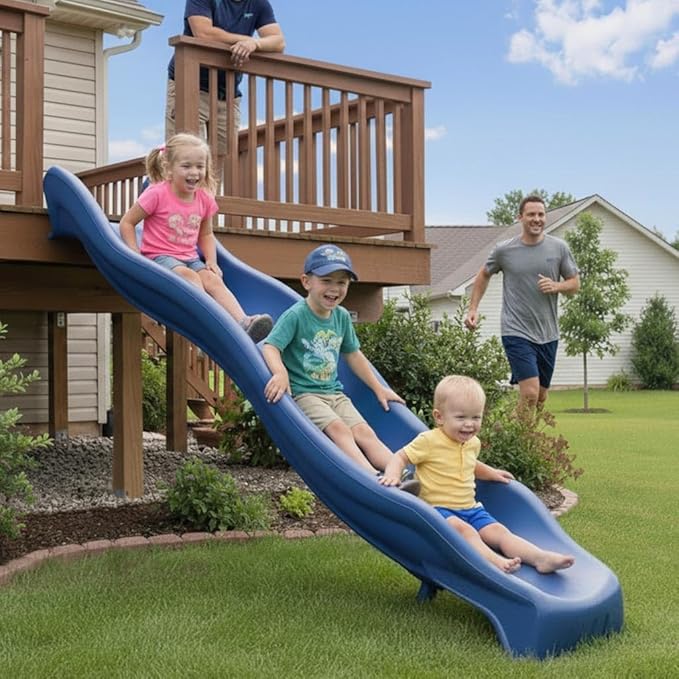 Avalanche Slide for Playsets – Seamless, Heavy-Duty & Safe Fun, Blue | TUSK Strong℠ (Blue, 10 ft)