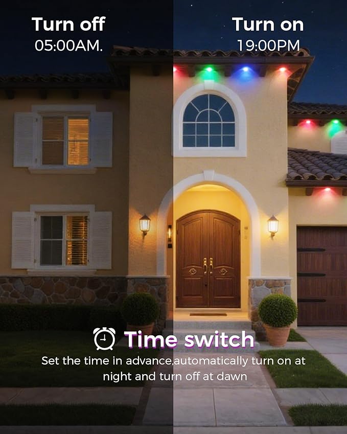 Permanent Outdoor Lights for House, 200ft Smart RGB LED Outdoor Christmas Lights with App/Remote Control, IP67 Waterproof Lighting with Multi Scene Modes for Daily, Party, Holiday, Garden Decor