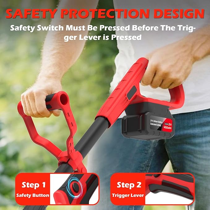 21V Cordless Electric Tiller for Gardening, 360 RPM Garden Tiller with 2¡¿4.0AH Batteries & Charger, 9 Width, 6.3 Depth, Battery Powered Mini Cultivator, Portable Rototiller for Lawn Soil Cultivation
