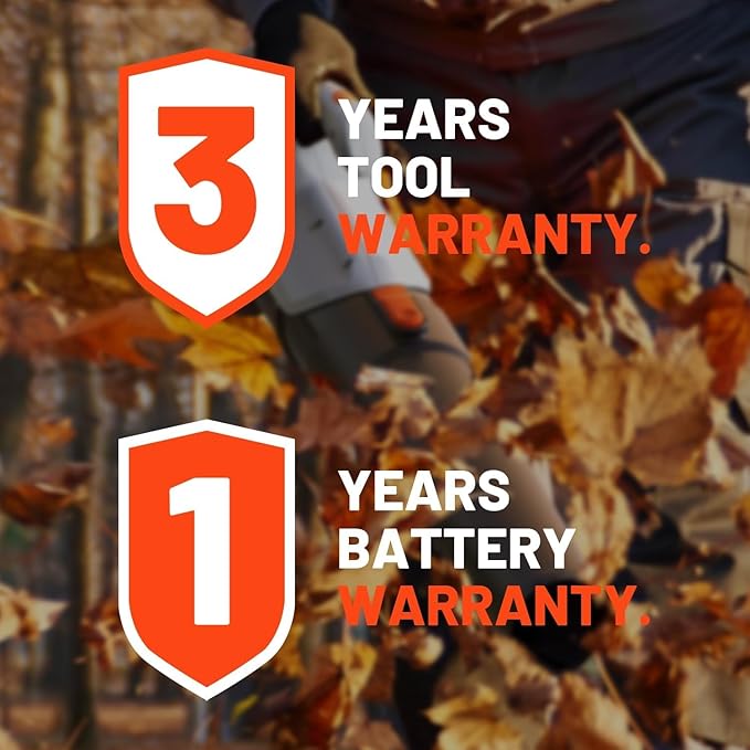 Litheli Cordless Leaf Blower with 2 Batteries (Works as Portable Power Bank), Ultra-Lightweight Electric Blower for Driveways, Patios & Decks, 2-Speed 350CFM for Dry Leaves, Dust & Car Drying