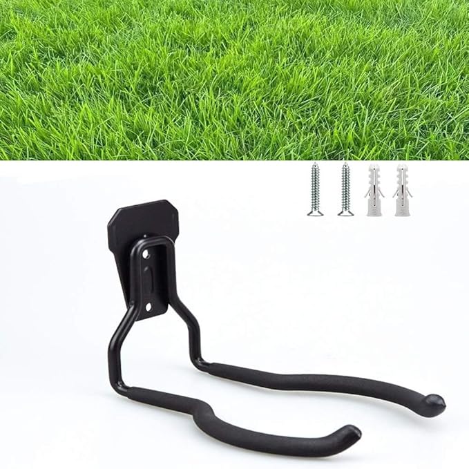 2Pcs Garden Power Tool Hanger, String Trimmer Hangers, Weed Eater Wall Mount, Weedeater Rack, Leaf Blower Holder, Chainsaw Hanging Hooks, Perfect for Garage Tool Organizers and Storage, No Trimmers