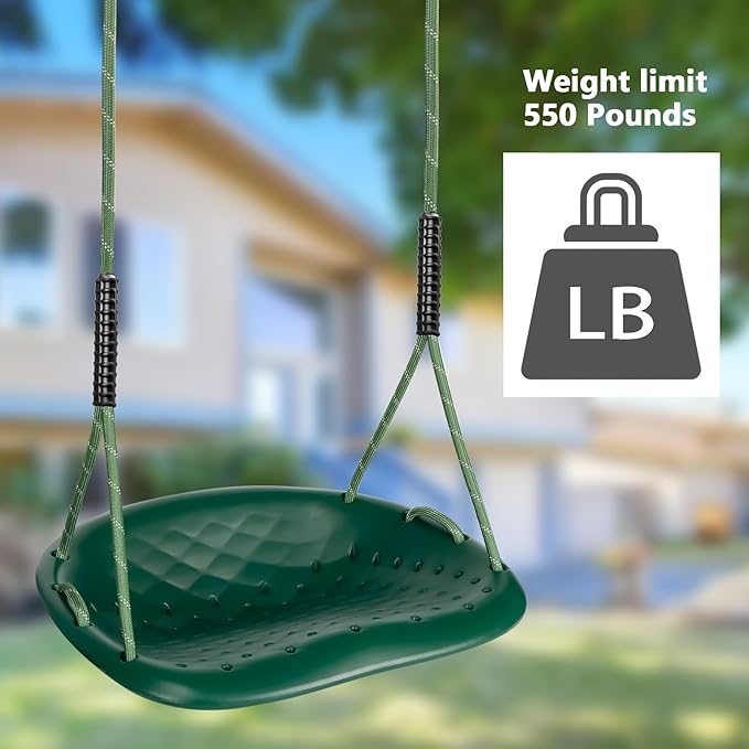 Heavy Duty Swing Seat, 550LBS Capacity Outdoor Swing Seat for Adults & Kids£¬Green