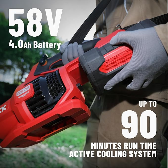 58V Cordless Leaf Blower, Power Variable-Speed, Brushless, 770 CFM, Electric Leaf Blower with 4Ah Battery and 5A Charger for Lawn Care, Yard, Outside(KDLB58211BDM)